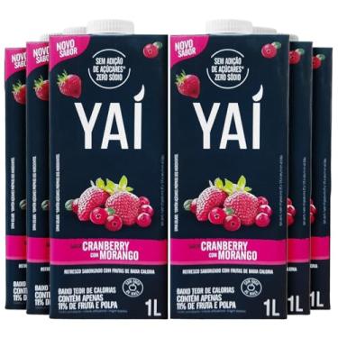 Imagem de Yaí, Suco Yaí Sabor Cranberry Morango Sem Açúcar e Sódio 1L 6 UN