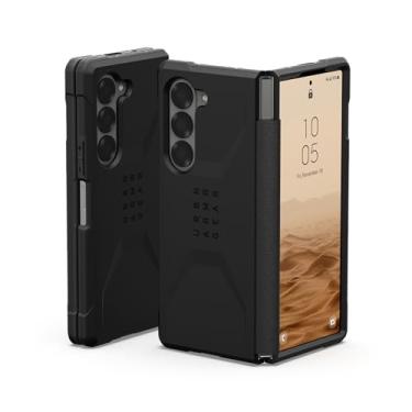 Imagem de URBAN ARMOR GEAR UAG Projetado para Samsung Galaxy Z Fold 6 Capa Civil Preto, Robusta Proteção de Dobradiça de Uma Peça Corpo Inteiro de Grau Militar Capa Protetora Fina MIL-STD À Prova de Quedas