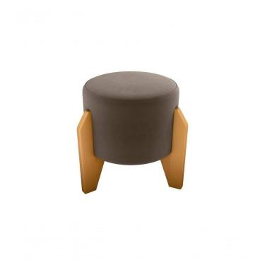 Imagem de Puff Decorativo Descanso Luxo Orginal Premium Veludo Marrom Matrix