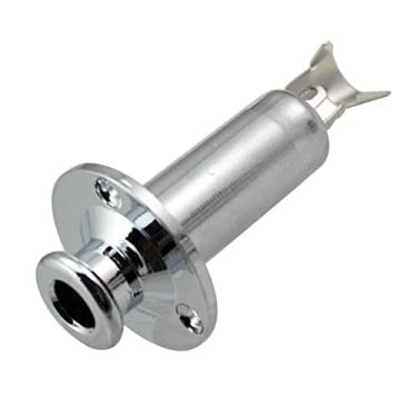 Imagem de Tomada de entrada de pino de entrada de entrada de ponta de conector removível de 1/4" da MonkeyJack para violão elétrico acústico prata