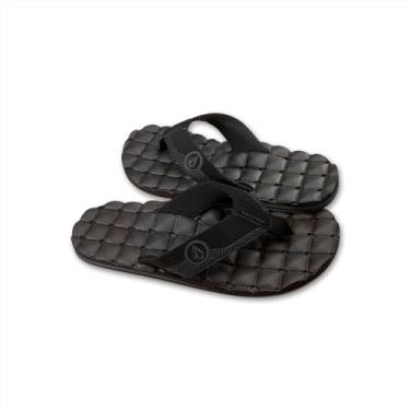 Imagem de Volcom Chinelo masculino reclinável, Preto Destructo - novo, 38