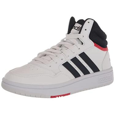 Imagem de adidas Tênis masculino Hoops 3.0 Mid, Branco/Legend Ink/Legend Ink, 41