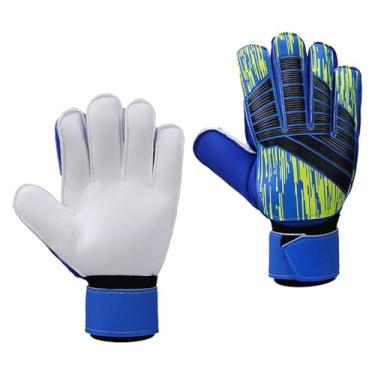 Imagem de Generic Luvas de goleiro Luvas de futebol Luvas profissionais elegantes de látex antiderrapantes resistentes ao desgaste para adultos Luvas de futebol Luvas, Azul, 9cm