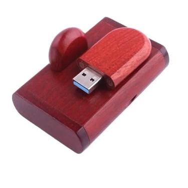 Imagem de PENDRIVE AMADEIRADO TIPO C USB 3.0 COM VELOCIDADE DE 4,8GB/SG. CONTENDO CINCO , INCLUINDO COMO PRESENTE UMA CAIXA DE PROTEÇÃO NA MESMA COR. (MADEIRA VERMELHA, 128, GB)