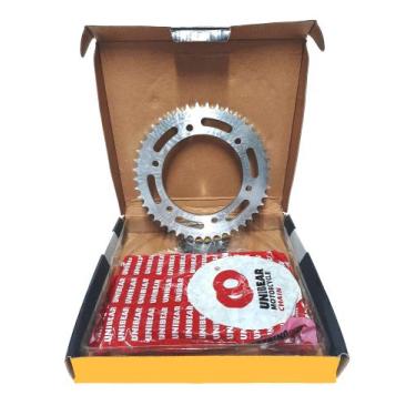 Imagem de Kit relaçao transmissao fazer 250 ys250 ys 250 até 2017 aço 1045 novo 