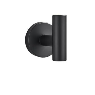 Imagem de Kit de acessórios de banheiro preto fosco, conjunto de hardware de aço inoxidável dourado, suporte de rolo de papel higiênico, gancho para robe, toalheiro, 1