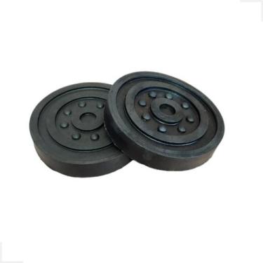 Imagem de Kit 2 Sapata Borracha Elevador Resistente Automotivo Redonda SP-15 - V