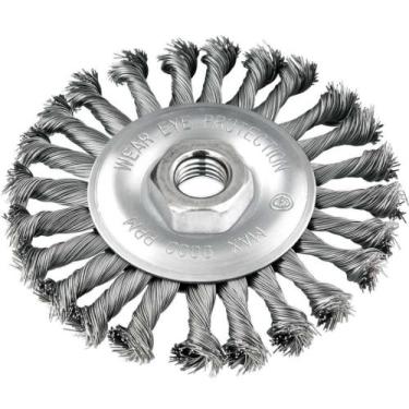 Imagem de Escova circular torcida 4x1/2" rosca m14 12500rpm - Vonder