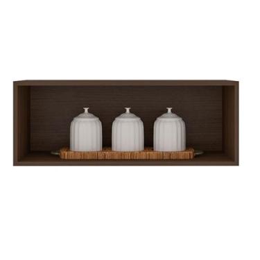 Imagem de Armário Aéreo Nicho Geladeira Evidence Sem Porta Poliman Móveis, Amênd