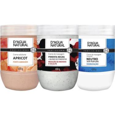 Imagem de Kit Apricot Forte Creme Pimenta Negra E Neutro Dágua Natura - D'Água N