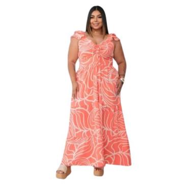 Imagem de Vestido Longo Estampado Manguinha G1g2g3 E G4 1 geração - Reyn Store, 