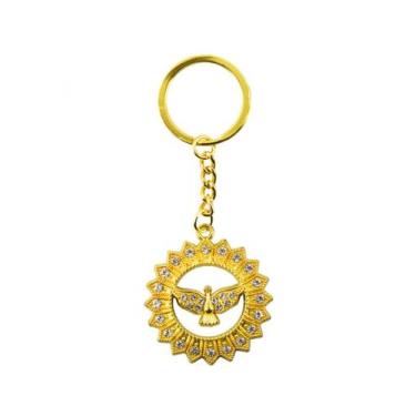 Imagem de Chaveiro Espírito Santo Aura Prateada ou Dourada 4cm - Tasco