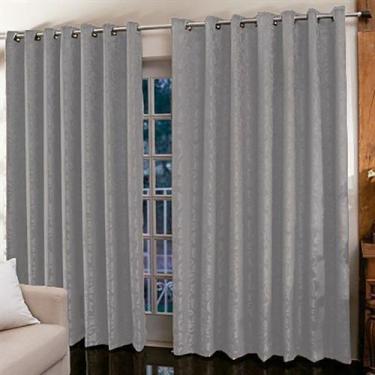 Imagem de Cortina Jacquard para sala/quarto 3 x 2,3 m  Admirare, Silver