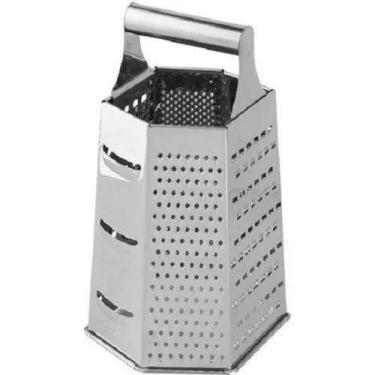 Imagem de Ralador 6 Faces Inox Com Alça 22cm Queijos Nozes Legumes - CLINK