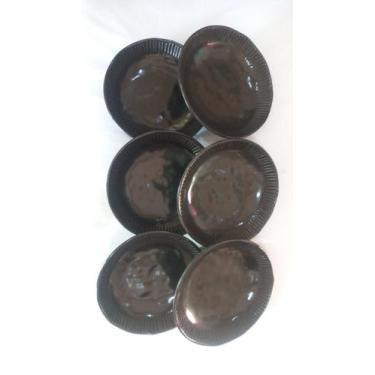 Imagem de Kit c/ 6 Pratos Fundos Porto Brasil Black Sand 26,5 cm