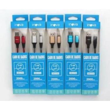 Imagem de Cabo Usb Dados 2.4a Tipo-c 2 Metros - Multi Qualidade, 250g