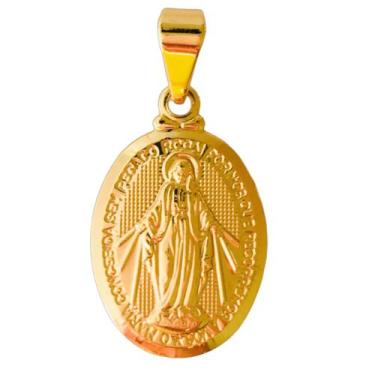 Imagem de Pingente Medalha Religiosa Nossa Senhora das Graças Semijoia + Garanti