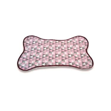 Imagem de tapetinho para comedouro pet  tapete pet pequenos tapete ossinho 60x37