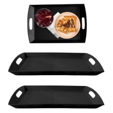 Imagem de Kit 2 Bandejas Retangular Para Servir Hotel Buffet 29x19cm - Fx