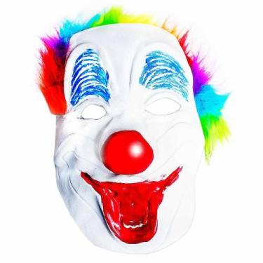 Imagem de Máscara de Halloween Palhaço Colorido Látex Realista - Fantasias Carol