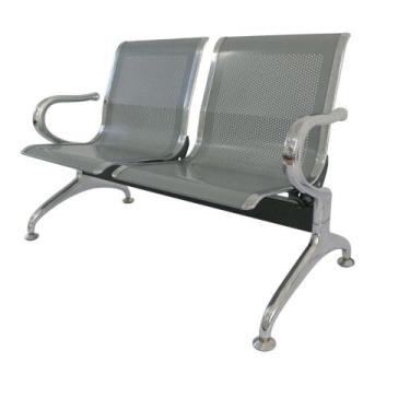 Imagem de Longarina 2 Lugares NR-17 Dubai Fratini 116 cm (larg) Aço Carbono, Cro