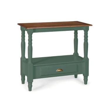 Imagem de Bancada Aparador para Banheiro 1 Gaveta Dália 3063 Linz Móveis, Verde 