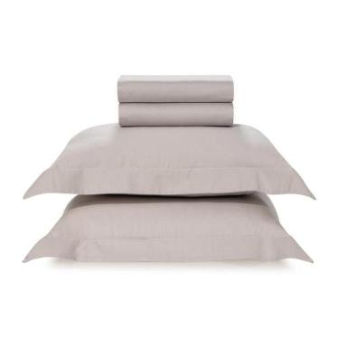 Imagem de Jogo de Cama Casal 300 Fios 100% Algodão Bossa Prata Karsten, U