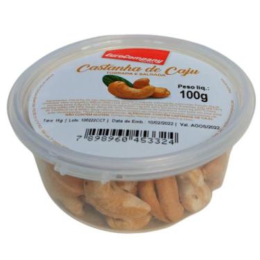 Imagem de Castanha de Caju Torrada/Salgada 100g (CAIXA COM 18 UNIDADES) vegano F