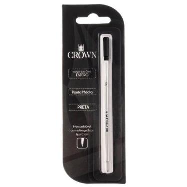 Imagem de Carga Para Caneta Crown Esferográfica Tipo Cross CA12009P - Cor Preto