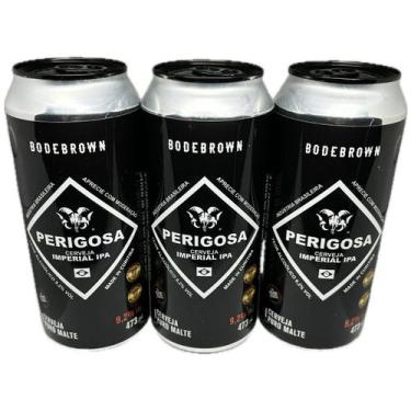 Imagem de Kit 3 Cervejas Perigosa 9,2% Bodebrown Imperial Ipa 473ml - Bodebrown 