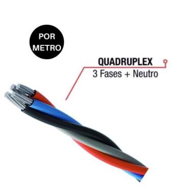 Imagem de Cabo De Aluminio Neutro Isolado Quadruplex 25mm De 45 Metros - megatro