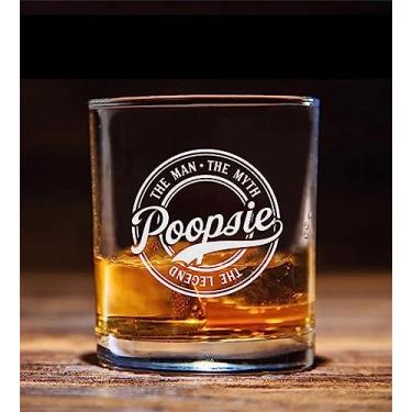 Imagem de Copo de uísque Poopsie The Man The Myth The Legend, presentes para avô, papai, ele, Natal, aniversário, Dia dos Pais para Poopsie da filha, filho
