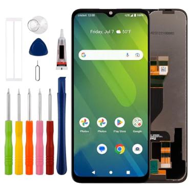 Imagem de [Novo] Substituição de montagem de digitalizador de tela LCD Duotipa para Cricket Icon 5/AT&T Motivate 4 SL112A 6,5 polegadas com kit de ferramentas de reparo técnico - preto.