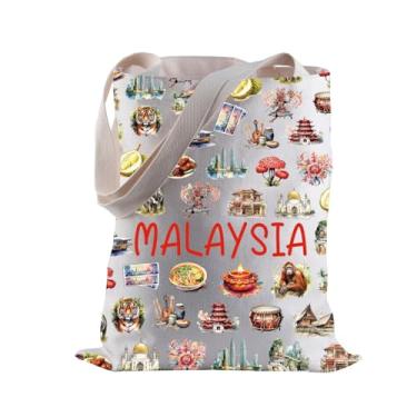 Imagem de BLUPARK Malásia Bolsa de compras Malásia Presente de Viagem Malásia Orgulho Malásia Férias Malásia Presente Amantes Comida Malásia Presente, Malásia