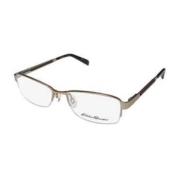 Imagem de Eddie Bauer 32207 óculos/óculos retangulares femininos com dobradiças flexíveis de meia borda (53-17-135, marrom), Marrom, 53-17-135