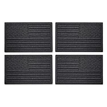 Imagem de Antrix 4 peças de patch tático da bandeira dos EUA – Remendo todo preto – regular e reverso – aplique bordado a ferro na costura para jaqueta roupas colete militar ao ar livre