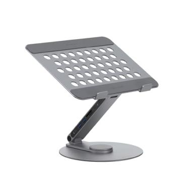 Imagem de ADAM elements Suporte USB-C 360/estação de ancoragem - CASA HUB 360 USB-C 8 em 1 hub com suporte de alumínio para MacBook, iPad e série USB-C Laptop - host USB-C, USB-C PD, USB-A x 2, HDMI, áudio, SD