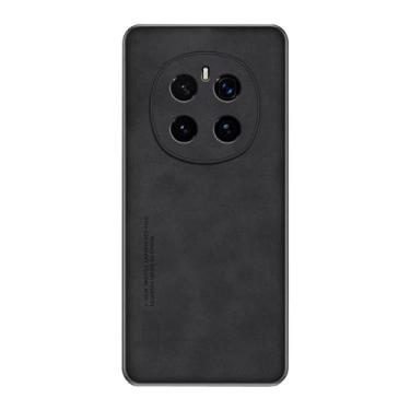 Imagem de HAO RIYLN Capa de couro para Honor Magic 7 Pro/7, capa de proteção para lente de câmera de precisão, ultrafina, macia, à prova de choque, minimalista, preta, 7Pro