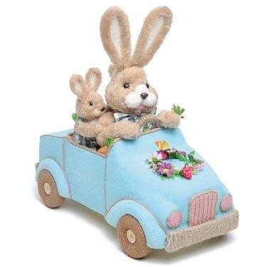 Imagem de Coelhos no Carro Azul - Happy Sunday - 01 unidade - Cromus Páscoa - Ri