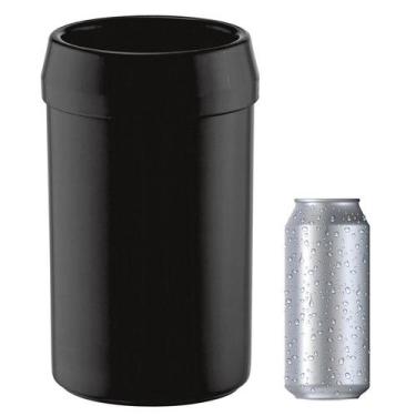 Imagem de Porta Latão Lata Parede Dupla 473 ml Malta Preta