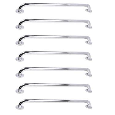 Imagem de Barra de Apoio 70cm Aço Inox Kit 7 Unidades Deficiente Gestante Idoso 