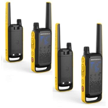 Imagem de Kit 4 Rádios Comunicadores Alcança  Até 56km Motorola T470