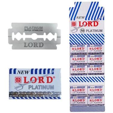 Imagem de Lâmina Navalha Lord Platinum Cartela Com 50 Unidades, Platinum