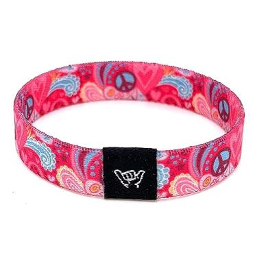 Imagem de Hang Loose Bands - Pulseira de praia de surfista costeiro para homens, mulheres e adolescentes - Verão confortável - Pulseira reversível Boho - Pintinho hippie | Médio: 19 cm (para pulsos grandes)