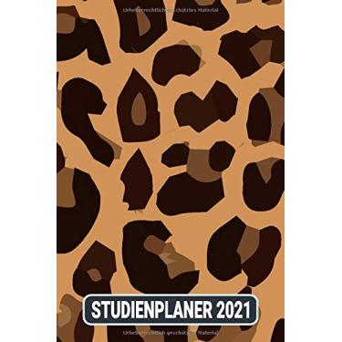 Imagem de Studienplaner 2021: Leopard Tier Print/Wochenplaner zum notieren, organisieren und planen DIN A5. Kalender/Terminkalender/Monats- / Tagesübersicht/Kontakt- / Geburtstags listen