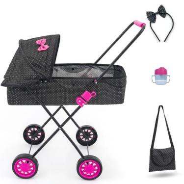 Imagem de Carrinho de Boneca Veneza 79 CM ALT Bebe Reborn Milan Luxo - SAG TOYS,