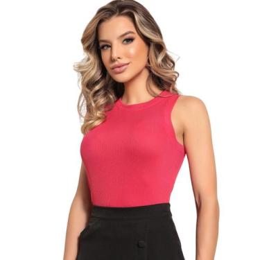 Imagem de Regata Blusa Caneladinha Básica Para Dia Dia Veste 38 a 44 - ALLCONFEC