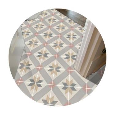 Imagem de Adesivo piso ladrilho estrela bege antiderrapante - Colacomigo