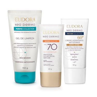 Imagem de Combo Neo Dermo: Protetor Solar FPS 70 40g + Gel de Limpeza Facial 150g + Creme Facial 60+ 50g