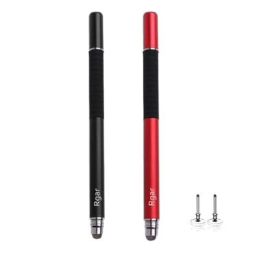 Imagem de Canetas Stylus para Samsung Galaxy Tab A9/A9Plus/A8/A8plus/A7/A7lite/iPad/Microsoft Surface/Fire HD e todos os dispositivos com tela sensível ao toque capacitiva + pontas substituíveis (preto +